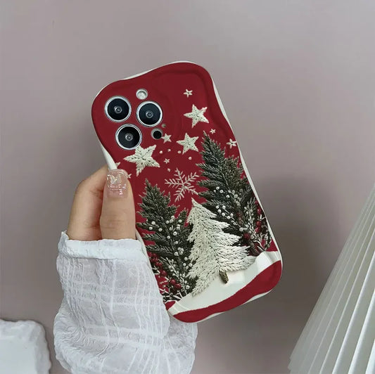 Christmas Tree Chain Phone Case for iPhone 15–16-17 Series | Soft Winter Holiday Cover