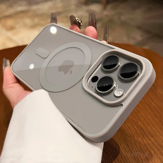 Luxury For Magsafe Transparent Case For iPhone 13 12 11 Pro XS XR Max Mini Plus Magnetic Wireless Charge Cases Cover