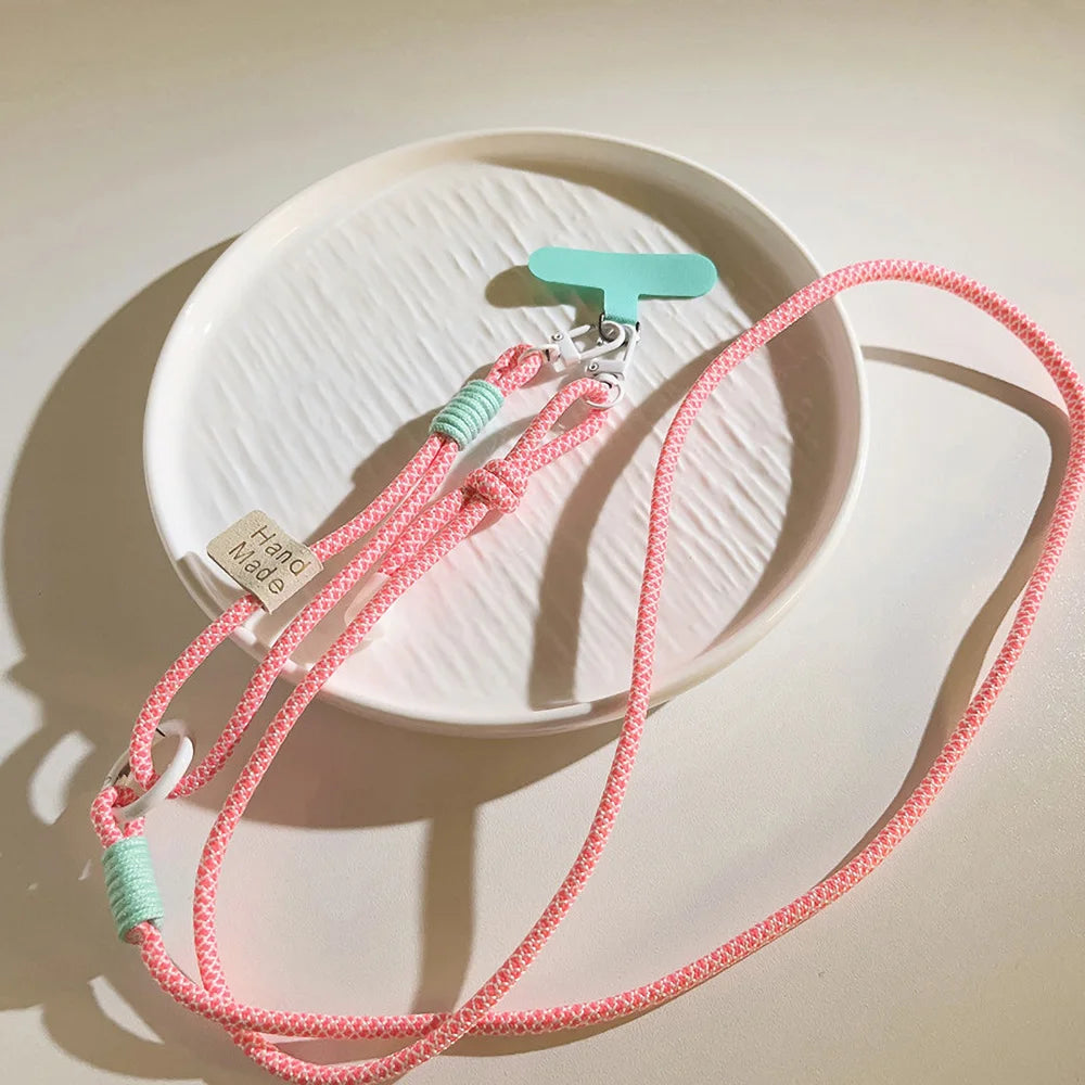 Handwoven Crossbody Phone Lanyard – Durable Anti-Loss Strap