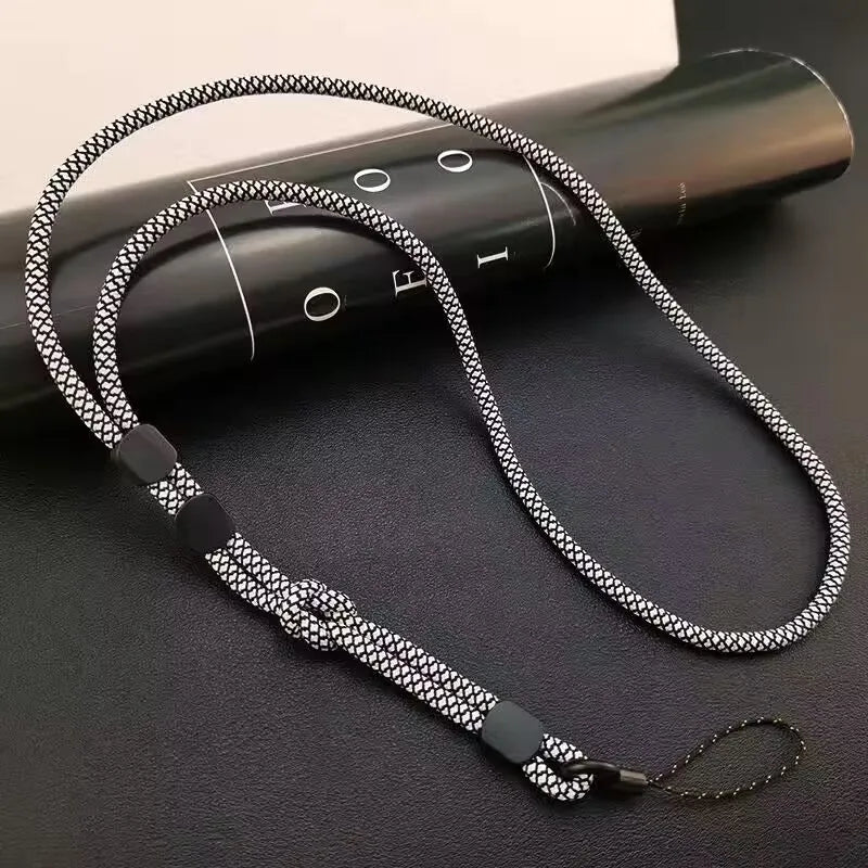 Keep your phone secure with this stylish hand-woven long neck lanyard. Features durable design, adjustable length, and dual-use function — perfect anti-lost pendant strap for all smartphones.