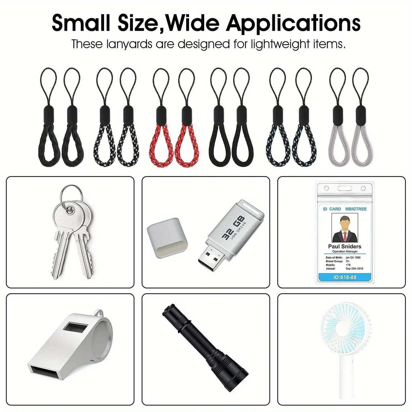 3/5pcs Wrist Lanyard Strap – Short Grip Rope for Phone & Keys