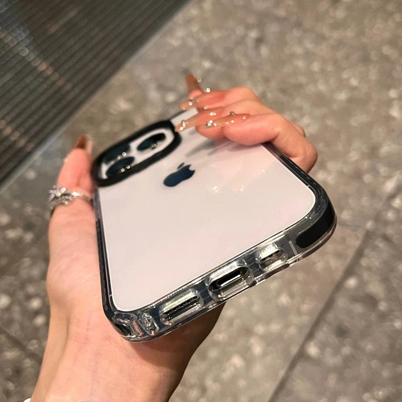 Luxury Transparent Case For iPhone 13 12 11 Pro Max 7 8 Plus X Xs Max XR Shockproof Clear Soft TPU Cover