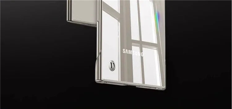 Luxury Plating Frameless Case For Samsung Galaxy S25 S24 Ultra S23 S22 Thin Transparent Camera Lens Protection Shockproof Cover
