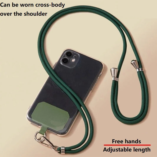 Phone Lanyard Strap Crossbody Cord with Adjustable Mobile Chain | Cell Phone Necklace Strap for Hands-Free Carry (SJGS01)