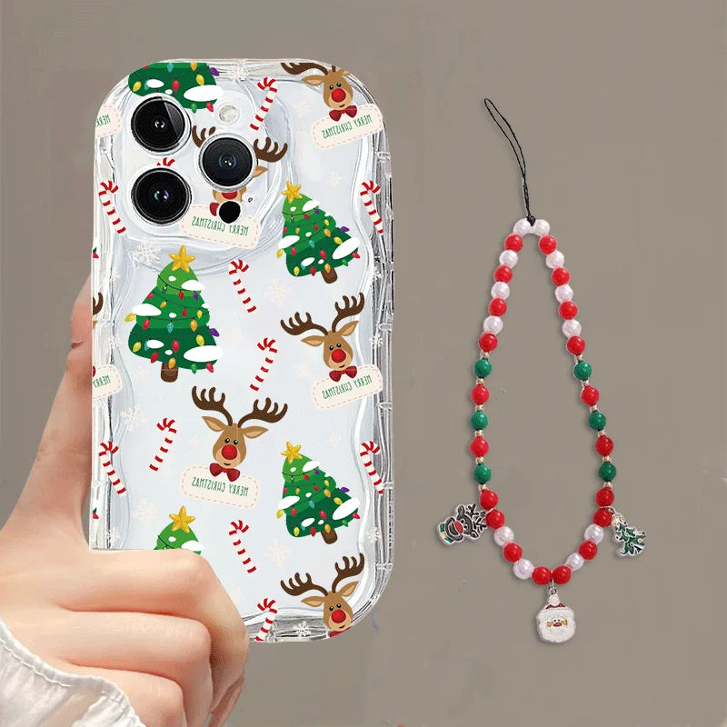 Christmas Tree Chain Phone Case for iPhone 15–16-17 Series | Soft Winter Holiday Cover
