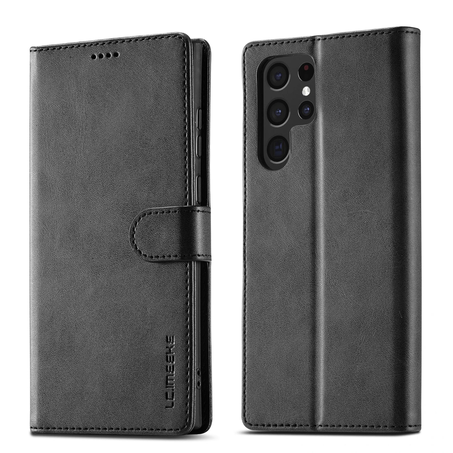 Leather Wallet Case For Samsung Galaxy S25 S24 S23 S22 Ultra S21 S20 FE S10 S9 Plus Note20 10 Plus Business Flip Card Cover