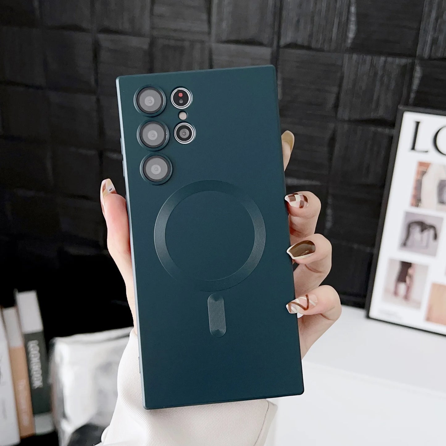 Luxury For Magsafe Magnetic Case For Samsung Galaxy S25 S24 S23 S22 Ultra Plus S21 S20 FE Note 20 Soft TPU Cover