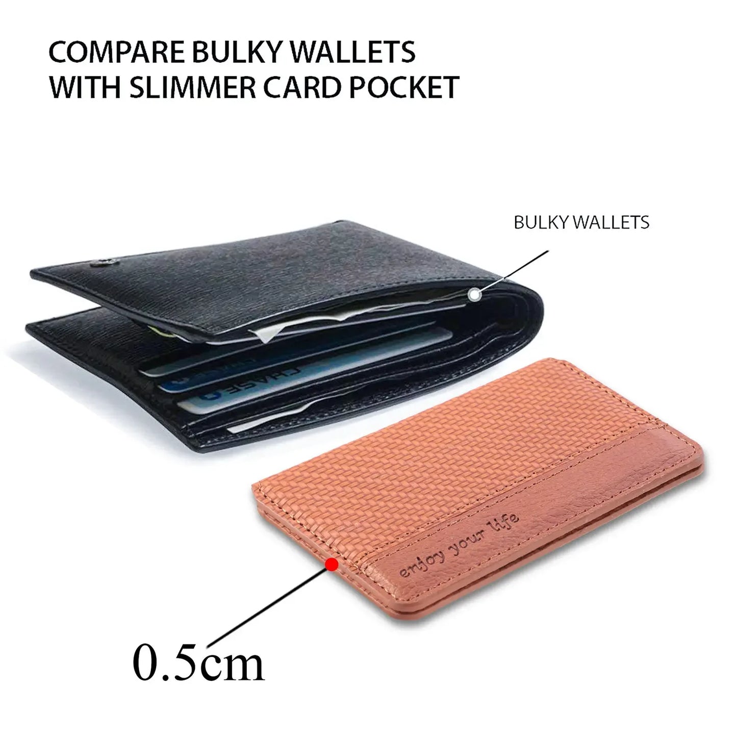 1PC PU Leather Phone Card Holder | Adhesive Sticker Wallet Case with Multiple Card Slots & Phone Stand Supporter