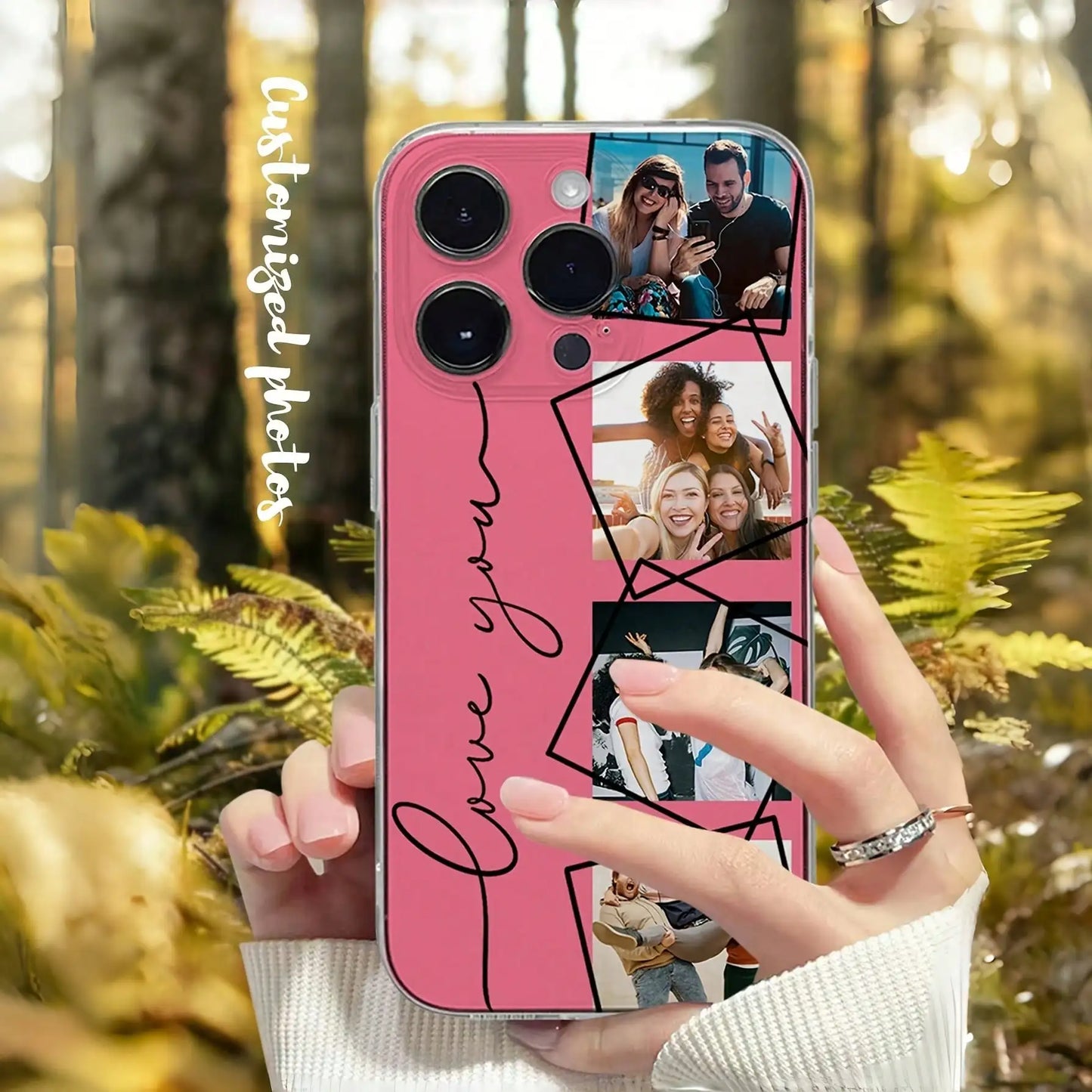 Personalized TPU Shockproof Case for iPhone 16, 15, 14, 13, 12, 11, XS, XR, X, Plus – DIY Custom Back Cover