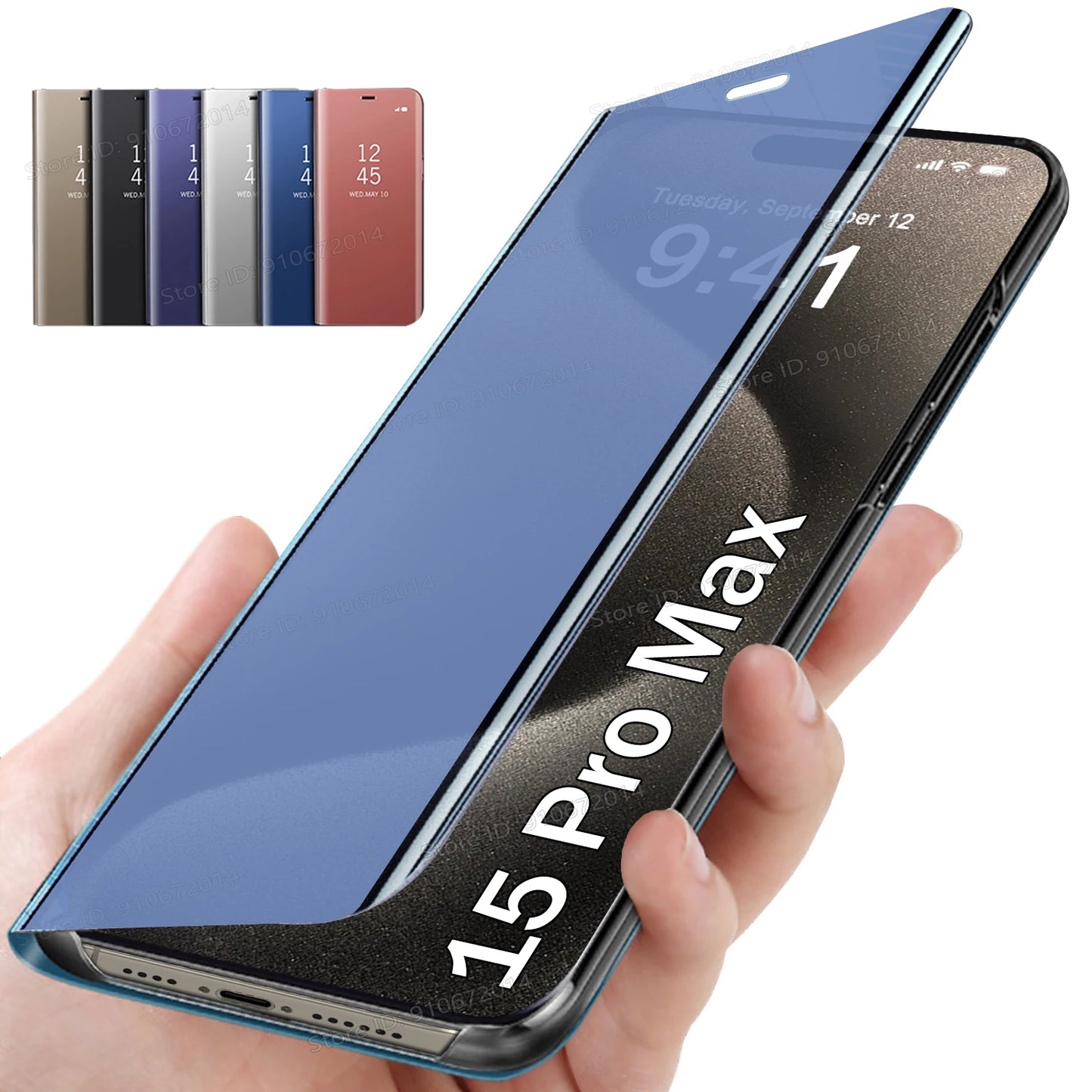 Full Protection Mirror Flip Bracket Phone Case For iPhone 16 17 Air 15 14 Plus 13 12 11 17 Pro Max 7 8 16E Shockproof Back Cover