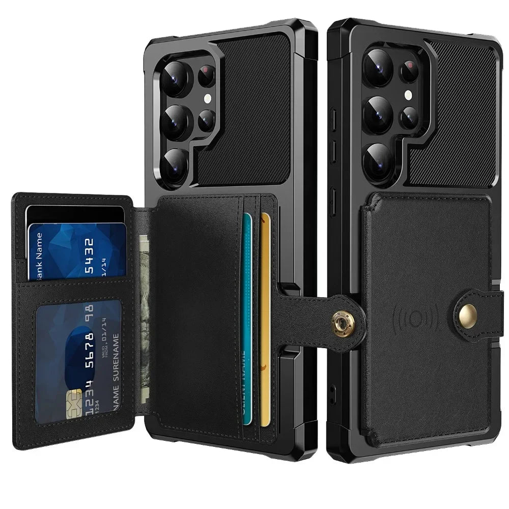 Card Wallet Case for Samsung Galaxy S24 S23 FE S25 S23 Plus S22 S21 Ultra