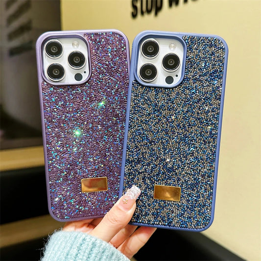 Luxury Shiny Diamond Phone Case For iPhone 17 16 15 Pro Max Plus 17Air 16E Star Diamond Soft Rubber Protective Cover