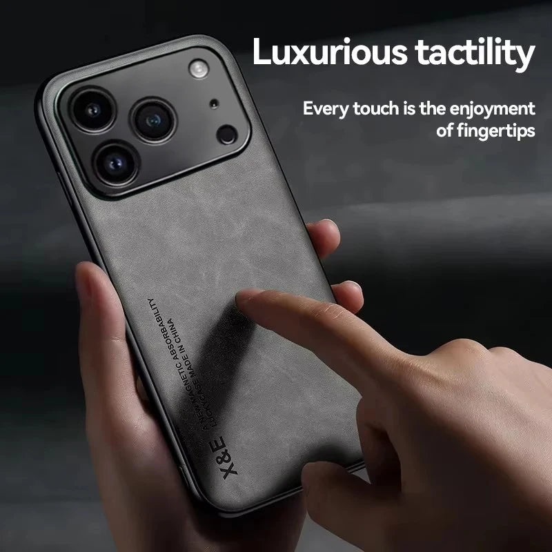 Luxury Leather Phone Case For iPhone 17 16 15 14 11 13 12 Pro Max 17 Air 13 Shockproof Cover For iPhone 15 14 16 Plus