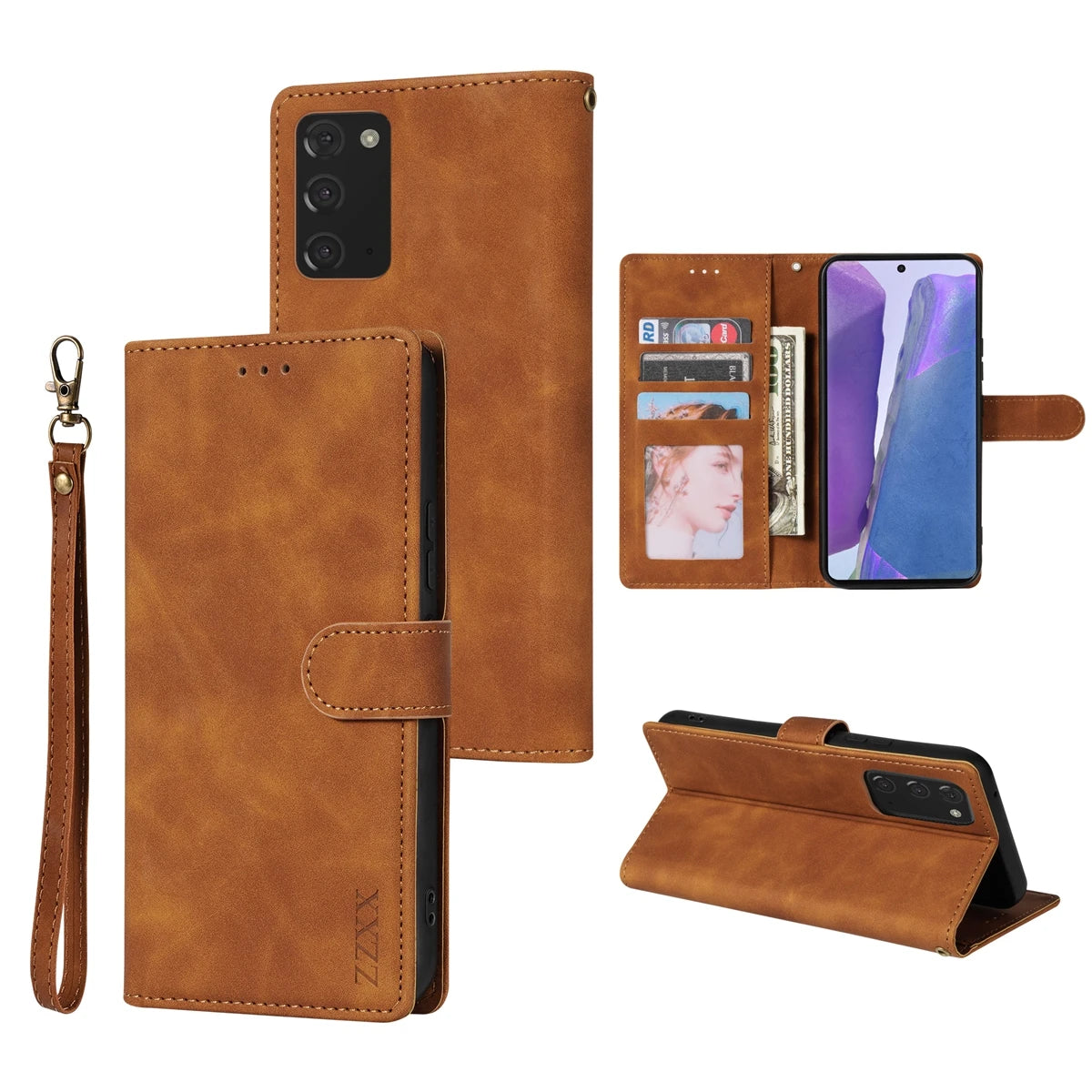 Wallet Magnetic Flip With Card Slot Leather Case For Samsung Galaxy S25 Edge S25 Ultra S24 FE Note 20 10 Lite 10 Plus 9 A36 A56