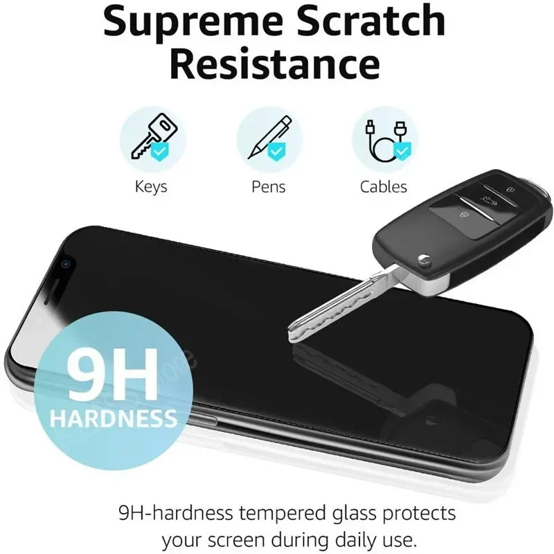 4pcs Tempered Glass Screen Protector – Full Coverage for iPhone 6S–16 Pro Max