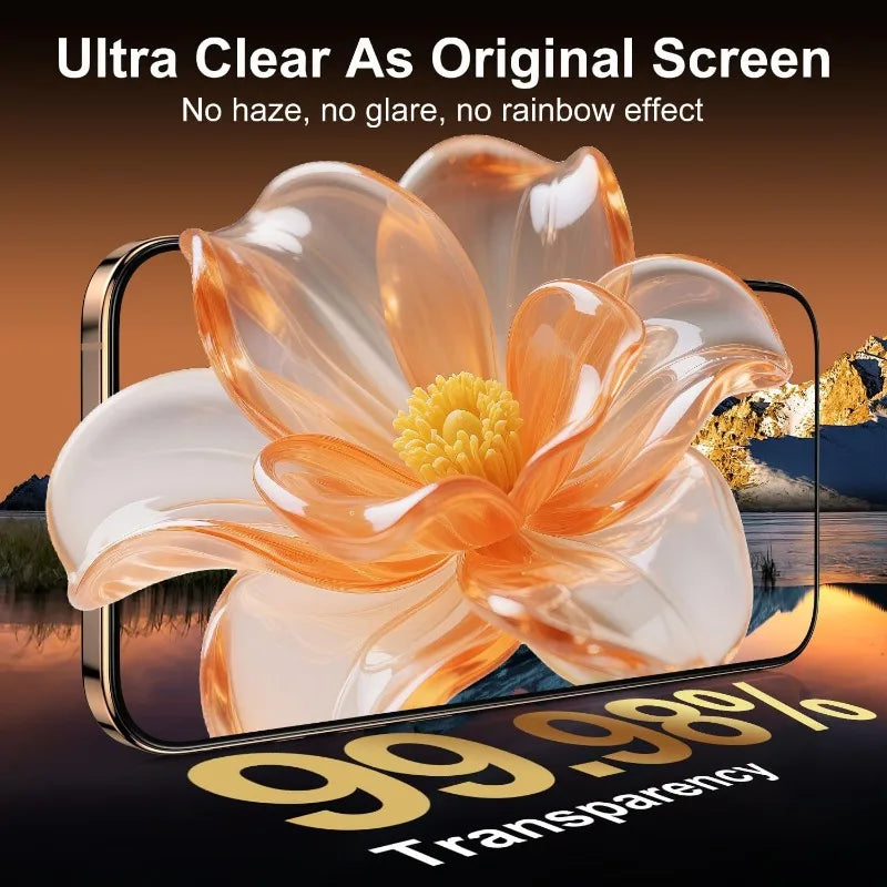 3pcs Tempered Glass Screen Protector – Easy Install & Explosion-Proof for iPhone 11–17 / Air