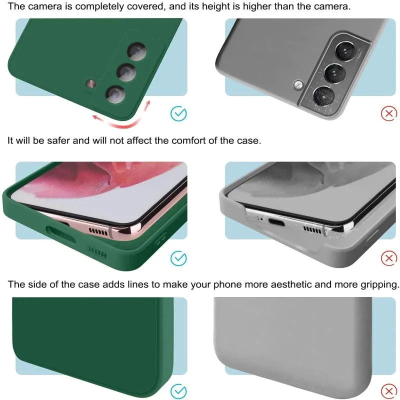 luxury Liquid Silicone Case for Samsung S25 S24 Galaxy S20 S21 S22 S23 FE Plus Note10 20
