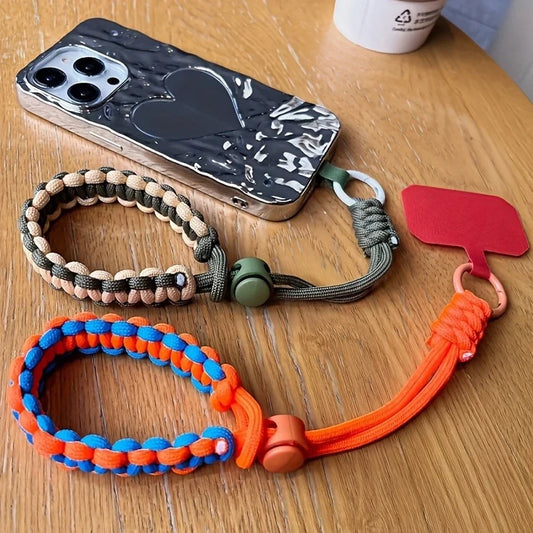 Handwoven Adjustable Phone Lanyard – Anti-Drop Wrist Strap