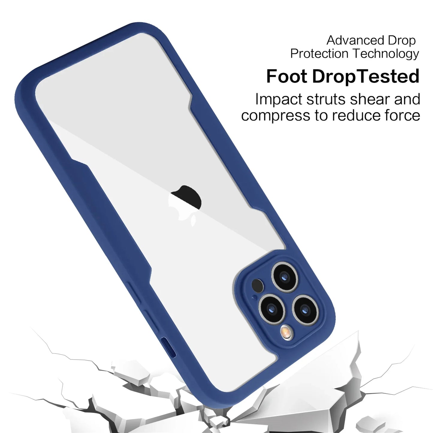 Shockproof 360 Clear Phone Case for iPhone 13 12 11 Pro Max X XS XR 7 8 Plus Cover Camera Lens Screen Full Protection