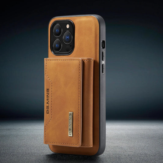 2 In 1 Detachable Magnetic Leather Case for IPhone 13 12 11 14 Plus Se 2022 Wallet Cover Cards Holder Pocket
