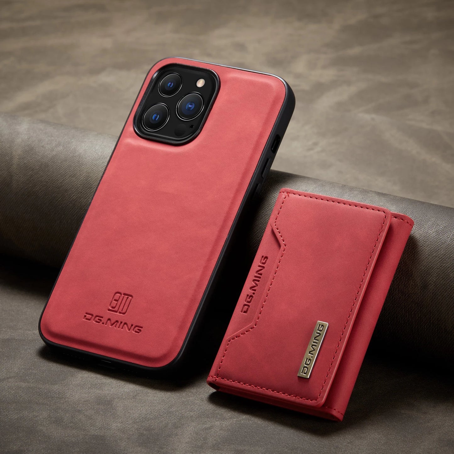2 In 1 Detachable Magnetic Leather Case for IPhone 16 17 Pro Max 15 Wallet Cover Cards Holder Pocket