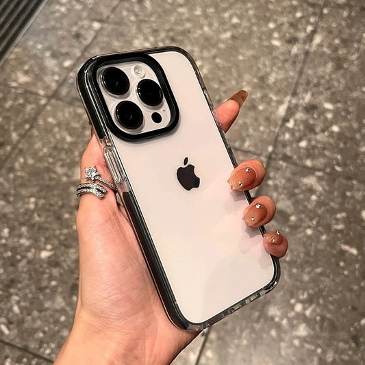 Luxury Transparent Case For iPhone 15 14 Shockproof Clear Soft TPU Cover