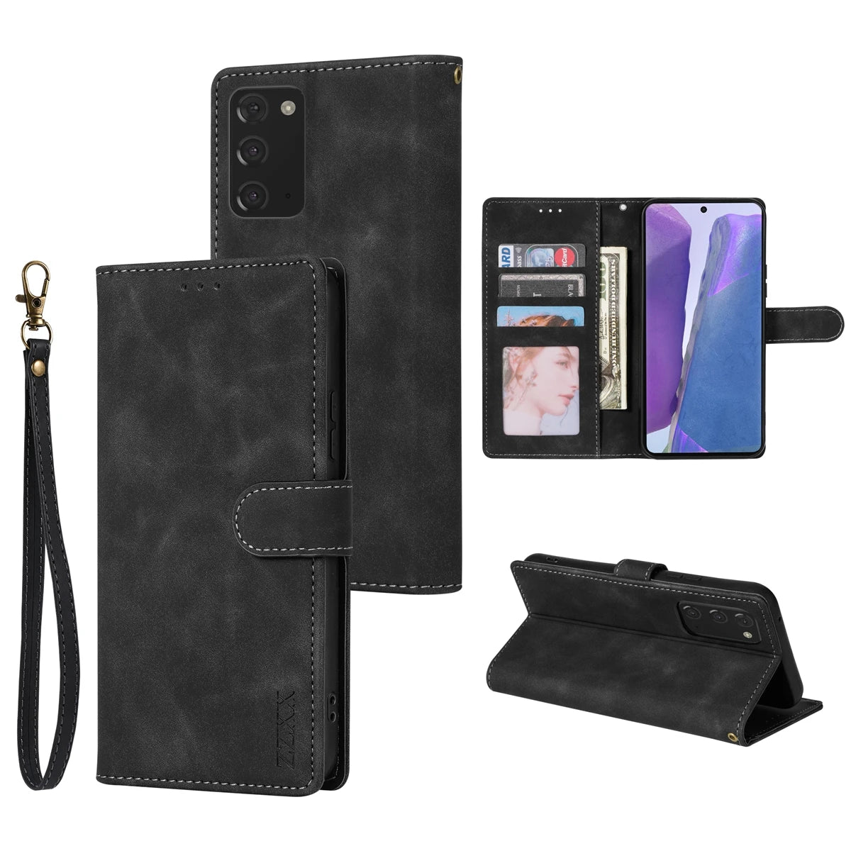 Wallet Magnetic Flip With Card Slot Leather Case For Samsung Galaxy S25 Edge S25 Ultra S24 FE Note 20 10 Lite 10 Plus 9 A36 A56