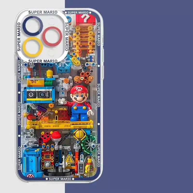 Super Mario Bros Game Case For Iphone 15 Pro Max 16 11 14 13 12 11 Plus Cover Silicone Transparent