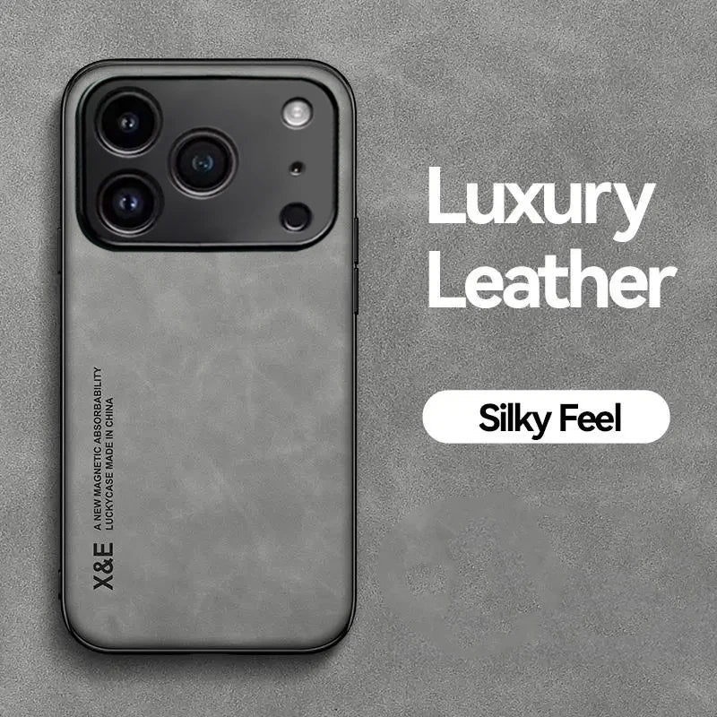 Luxury Leather Phone Case For iPhone 17 16 15 14 11 13 12 Pro Max 17 Air 13 Shockproof Cover For iPhone 15 14 16 Plus