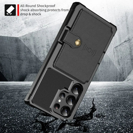 Card Wallet Case for Samsung Galaxy S24 S23 FE S25 S23 Plus S22 S21 Ultra