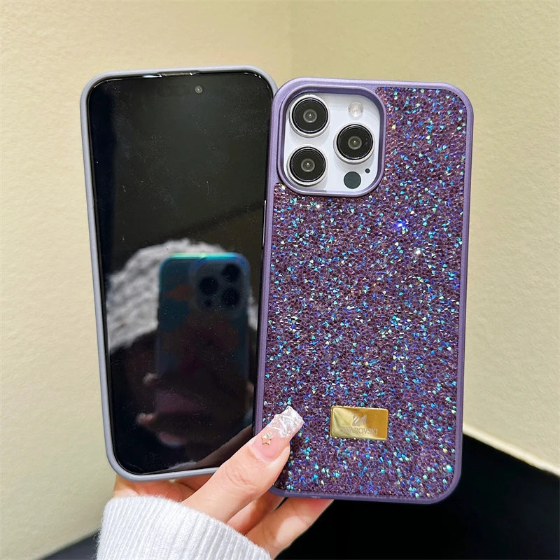 Luxury Shiny Diamond Phone Case For iPhone 17 16 15 Pro Max Plus 17Air 16E Star Diamond Soft Rubber Protective Cover