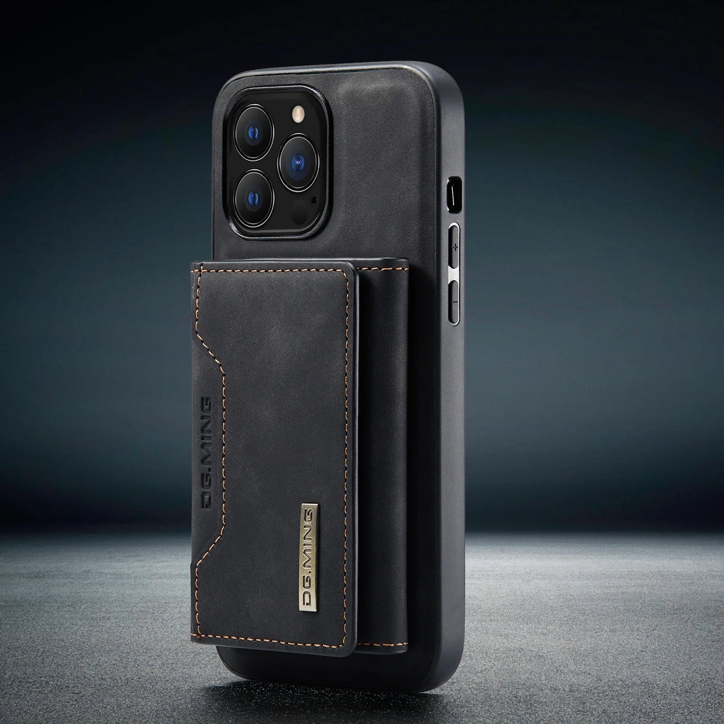 2 In 1 Detachable Magnetic Leather Case for IPhone 16 17 Pro Max 15 Wallet Cover Cards Holder Pocket