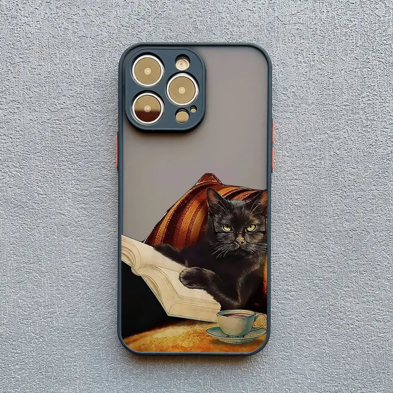 Funny Cat Daily Life Phone Case For iPhone 11 Case iPhone 12 Pro Max Mini 13 Pro Max 7 8 Plus XR XS X Shockproof Covers