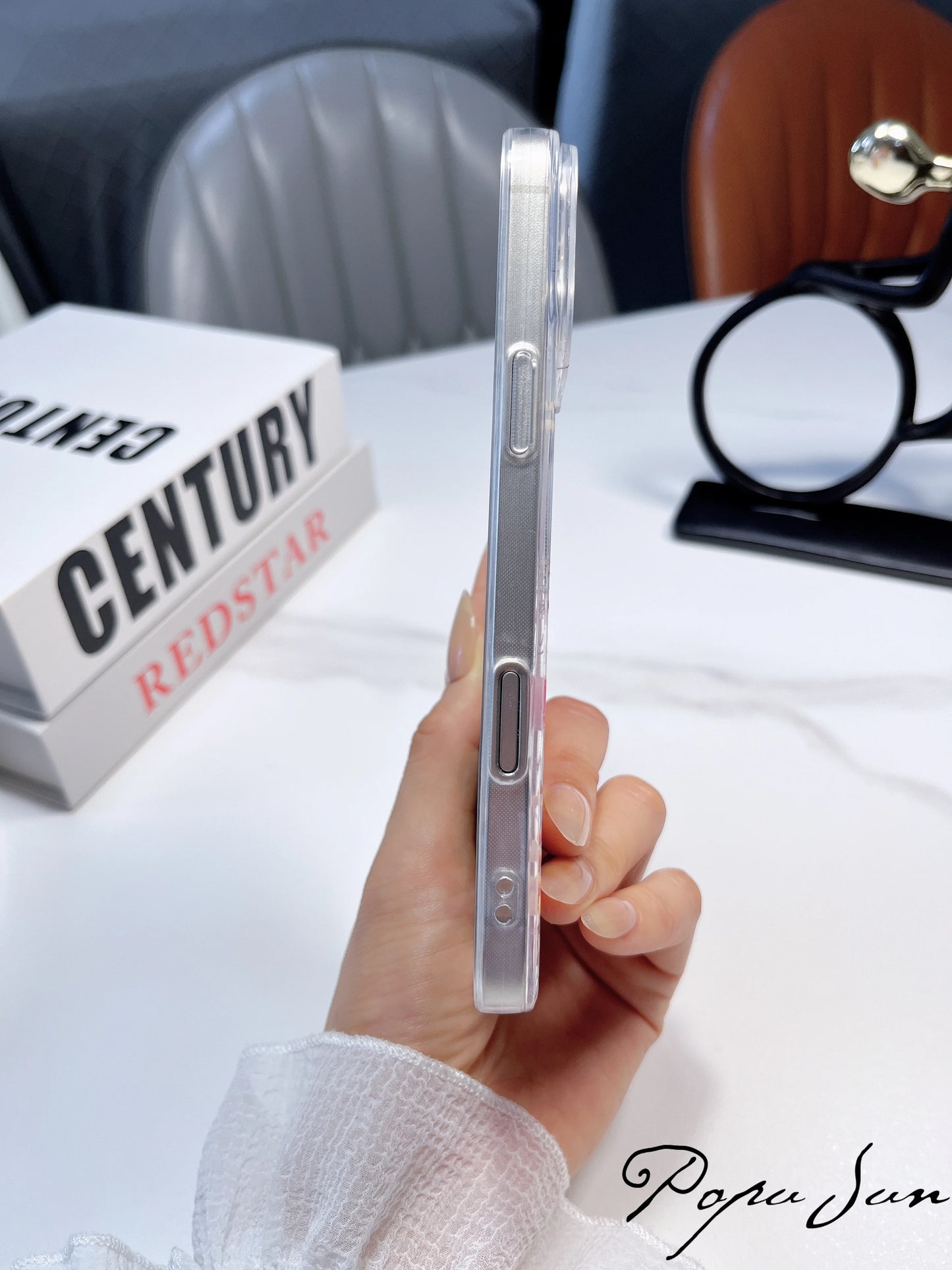 Transparent Flower Print Case for iPhone 17 Air, 16, 15, 14 Plus, 13 Mini, 12, 11 Pro Max – Soft Clear Silicone Floral Cover