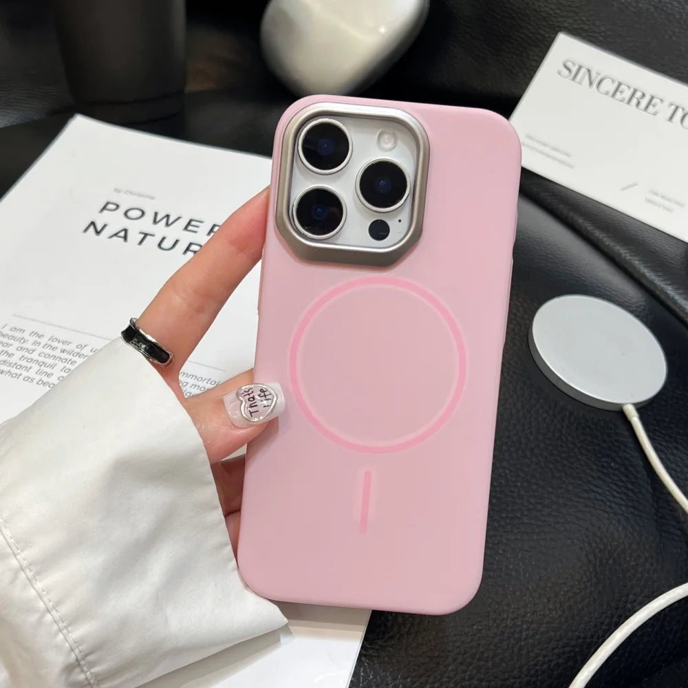Luxury Hard Matte Shockproof Case for iPhone14 13 12 11 Pro Max Plus 16ProMax Slim PC Armor For Magsafe Magnetic Cover