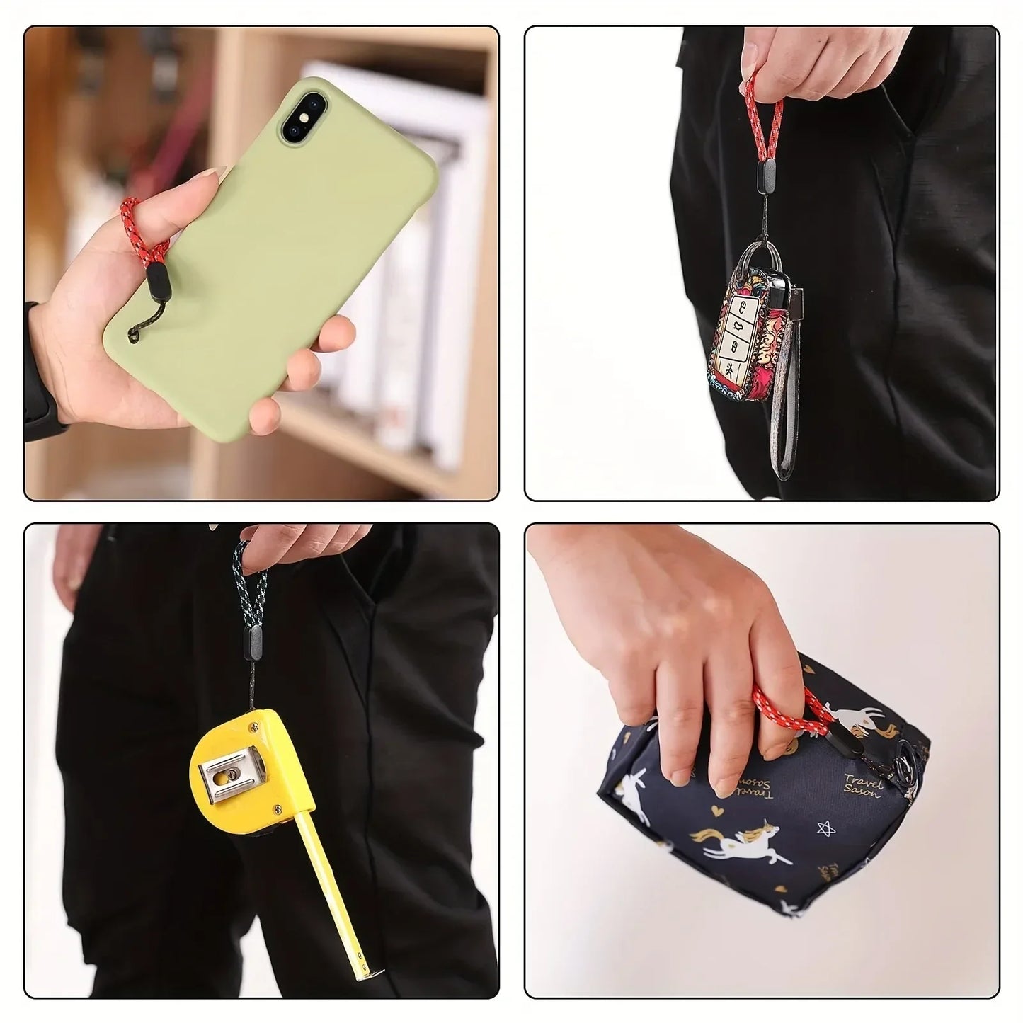 3/5pcs Wrist Lanyard Strap – Short Grip Rope for Phone & Keys