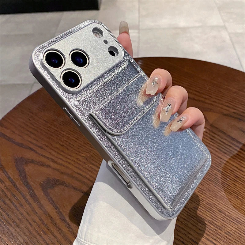 Leather Wallet Case with Card Slot for iPhone X XS XR 11 12 13 14 Pro Max | Shockproof Card Holder Cover