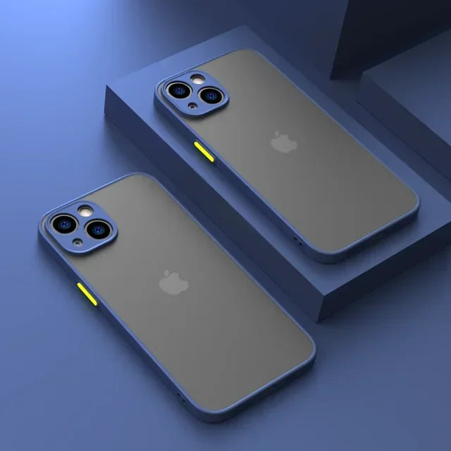 Matte Phone Case For iPhone 14 13 12 15 Pro Max Mini Luxury Soft Silicone Shockproof Case For iPhone 11 XS MAX X XR