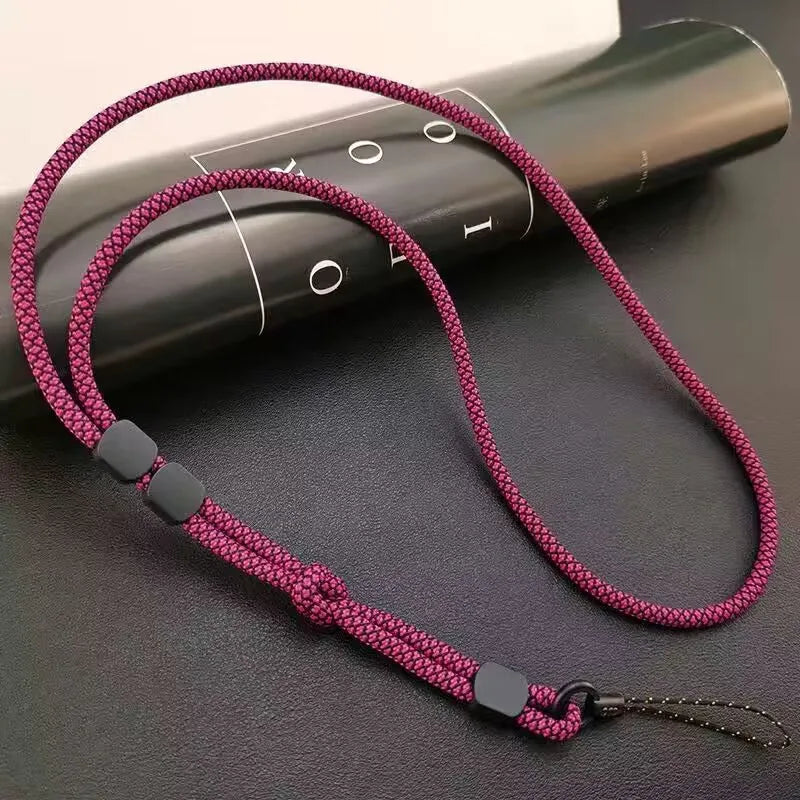 Keep your phone secure with this stylish hand-woven long neck lanyard. Features durable design, adjustable length, and dual-use function — perfect anti-lost pendant strap for all smartphones.