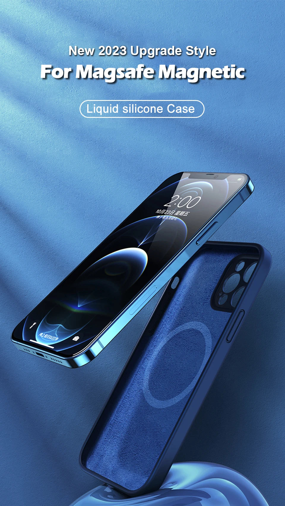 Original Magnetic For Magsafe Case For iPhone 15 14 13 12 11 Pro Max XS XR X  Plus Cases Liquid Silicone Wireless Charge Cover