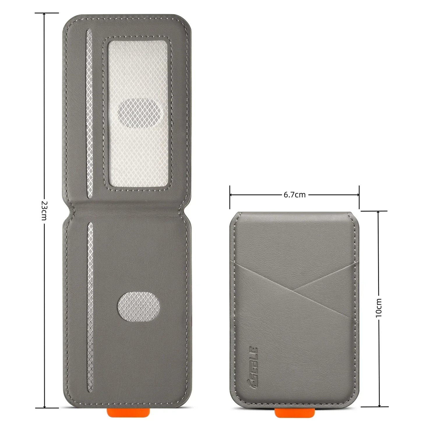 Luxury Leather MagSafe Magnetic Card Holder | RFID Anti-Skimming Wallet for Bank & ID Cards