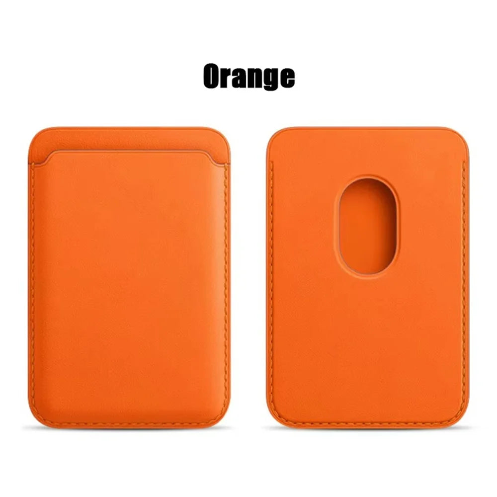 Leather MagaSafe Wallet & Magnetic Case for iPhone & Samsung | Magnet Card Holder Phone Cover