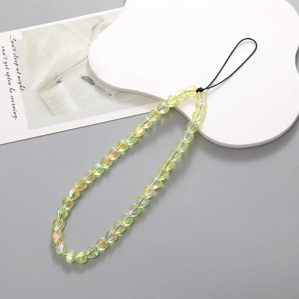 Beaded Phone Charm Strap – Handmade Star & Pearl Lanyard