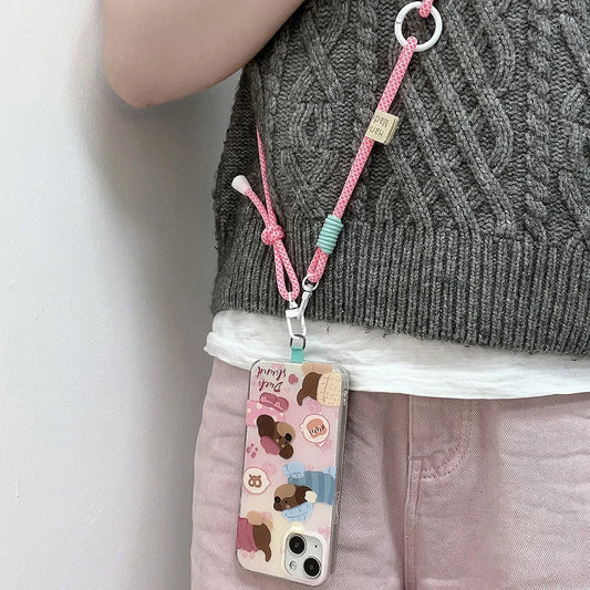 Handwoven Crossbody Phone Lanyard – Durable Anti-Loss Strap