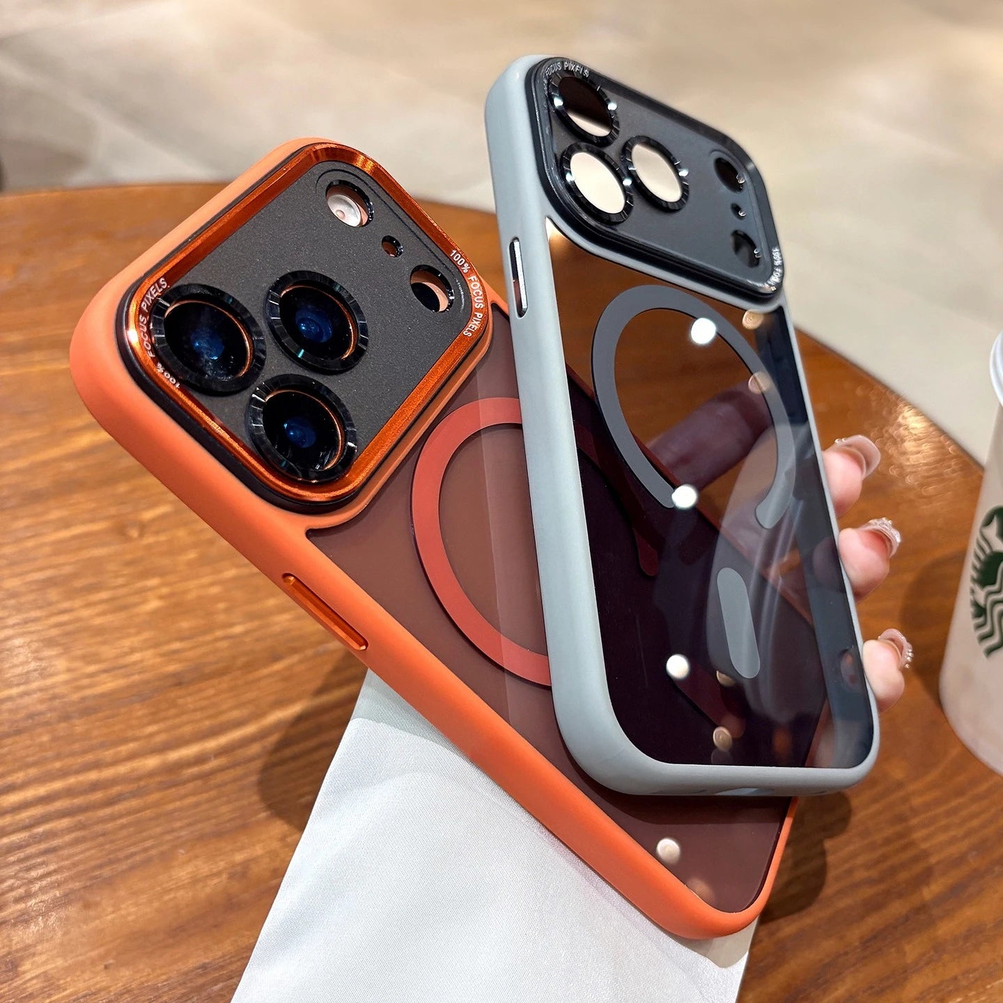 Business Transparent Magsafe Case for iPhone 14 13 12 11Pro Max Plating Camera Protection Cover for iPhone 17 Air