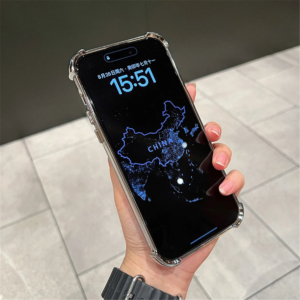 Luxury Plating Shockproof Magnetic Bracket For Magsafe Clear Case For iPhone 15 16 14 13 12 17 Pro Max With Holder Stand Cover