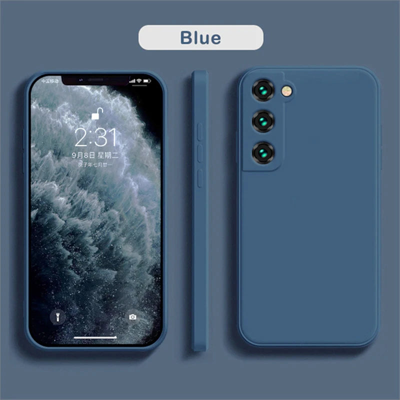 luxury Liquid Silicone Case for Samsung S25 S24 Galaxy S20 S21 S22 S23 FE Plus Note10 20