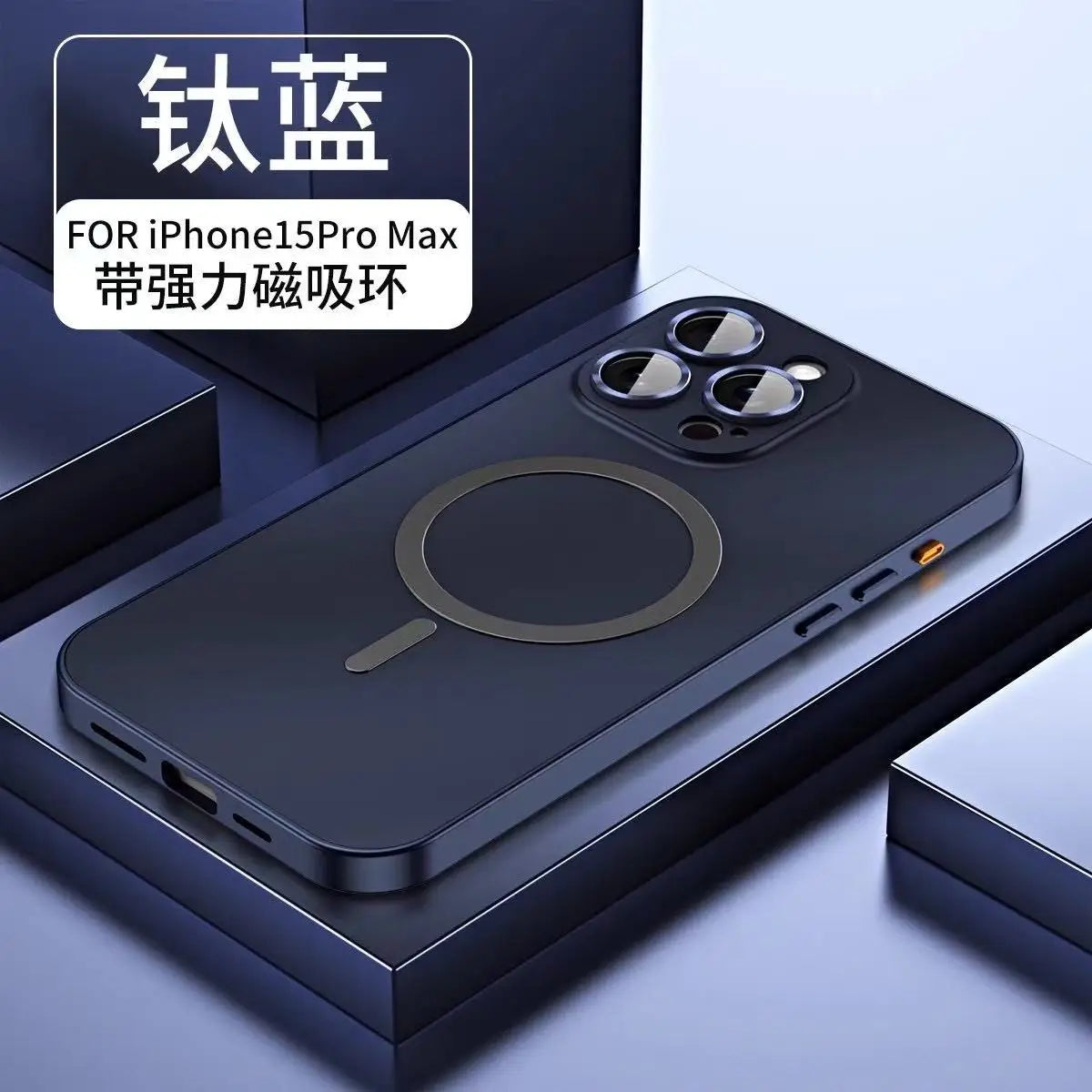 Fashion Aluminum Metal Magnetic Case For iPhone Max Pro 14 13 12 Magsafe Wireless Charging Glass Lens Backboard Cover