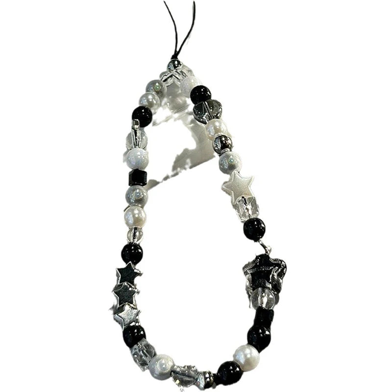 Star Pearl Beaded Phone Charm – Handmade Summer Lanyard Strap