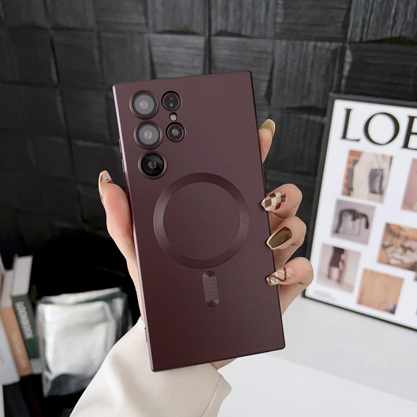 Luxury For Magsafe Magnetic Case For Samsung Galaxy S25 S24 S23 S22 Ultra Plus S21 S20 FE Note 20 Soft TPU Cover